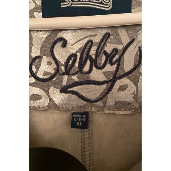 Sebby Gray Hooded jacket with tie (XL-youth) - Picture 4 of 4